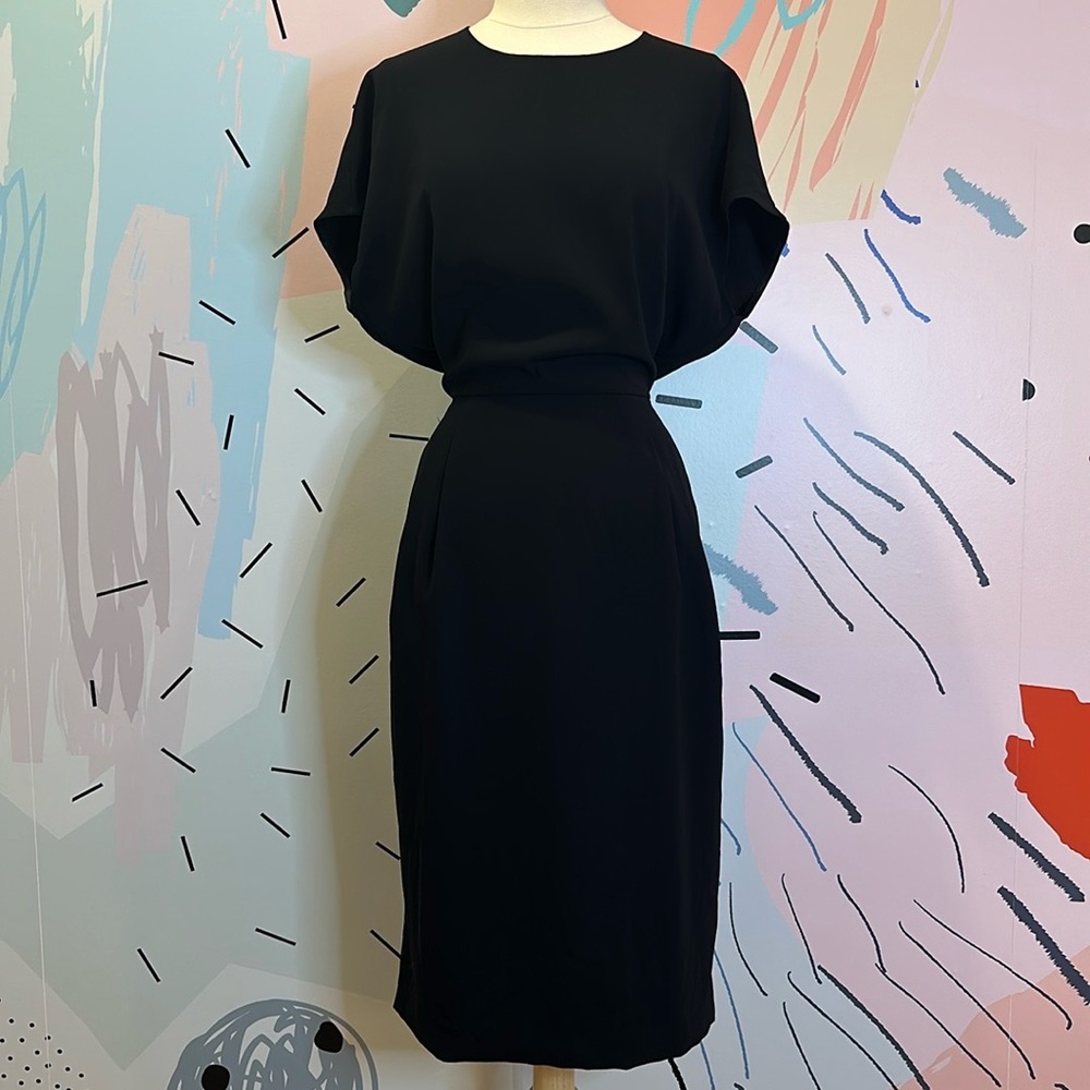 MM.LaFleur Midi Masha Dress Cinched Waist and Hip-Flattering Pleats and Pockets